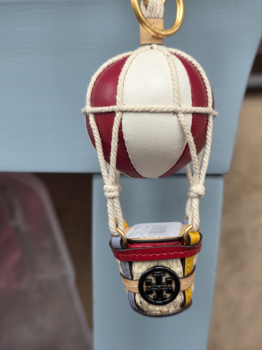Tory Burch Hot Air Balloon Keychain - Red & White